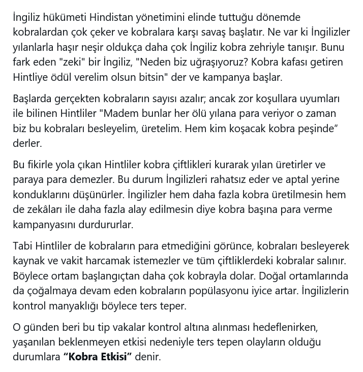 yasinyigit's tweet photo. Kobra Etkisi nedir? https://t.co/XI7heIaRXn