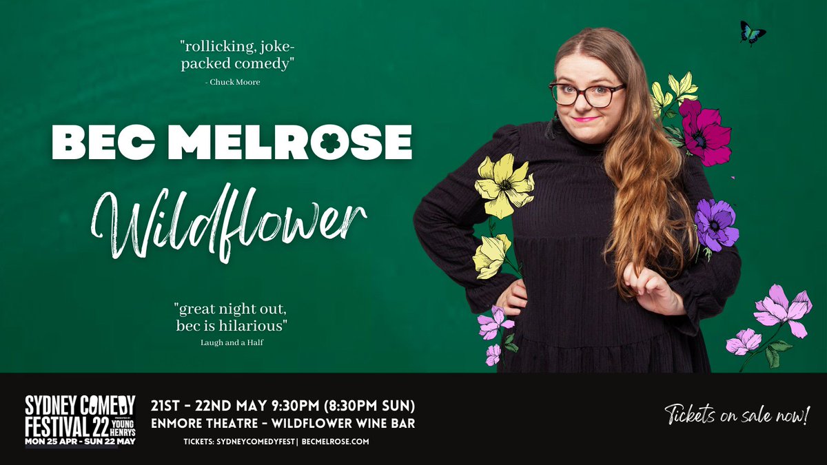 becmelrose's tweet photo. Wildflower opens next week! Sat 21st - Sun 22nd at Enmore Theatre. It's about fitting in and standing out and there will be a little chocolate treat on every seat. Be first to see it @Syd_Comedy_Fest 

TIX: https://t.co/5erjetnHXe

#sydneycomedyfestival https://t.co/0iVlgWkiKO