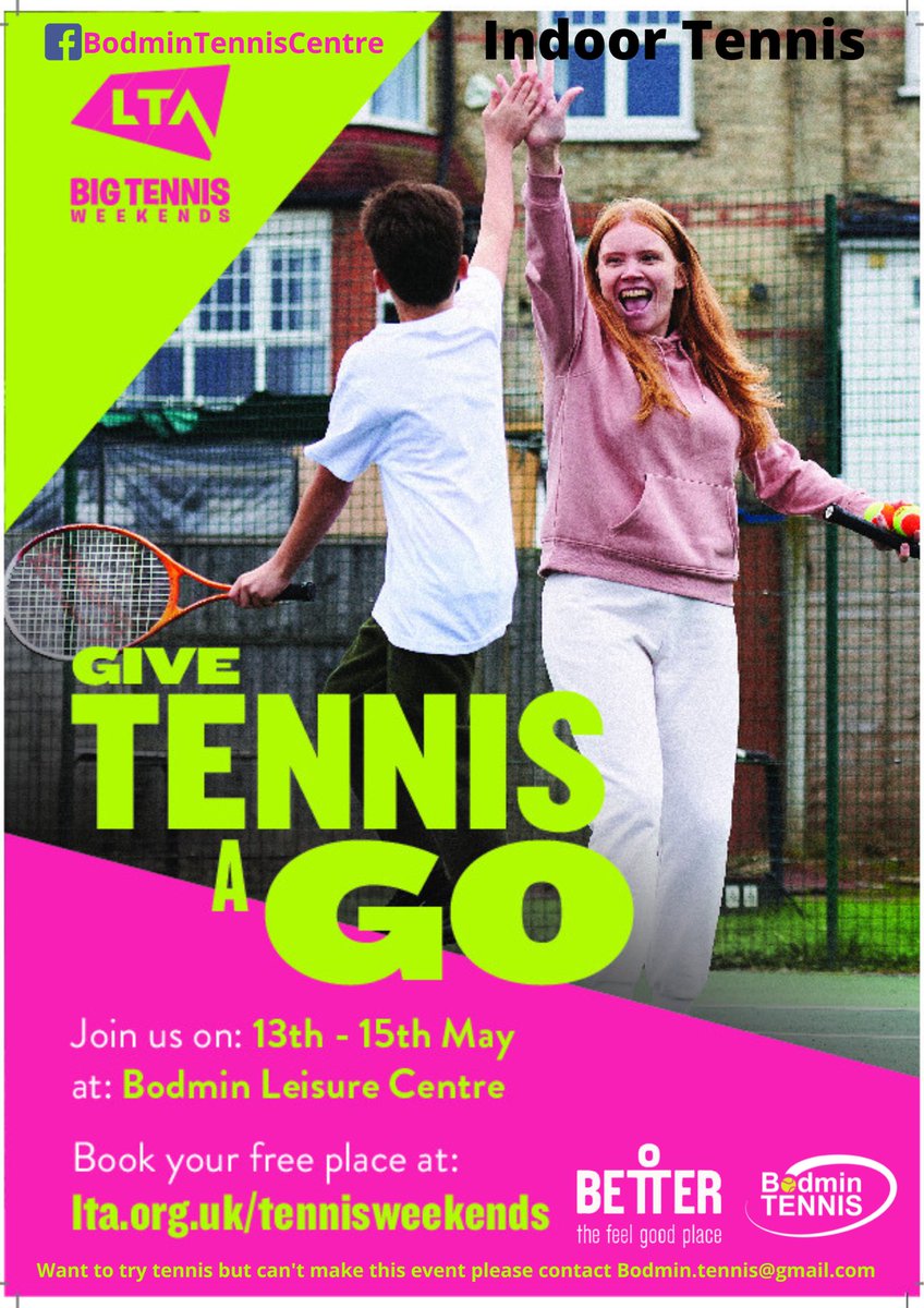 BodminTennis's tweet photo. Final day of school visits before @BritishTennis Big Tennis Weekend start tonight at 5pm. Free tennis !
https://t.co/bt4XBWmvHu https://t.co/I3EczD8Vc7
