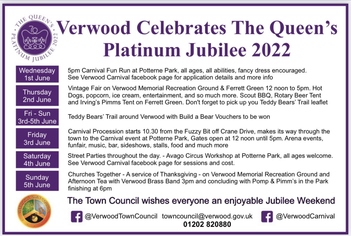 VerwoodCouncil's tweet photo. Jubilee celebrations are nearly here!
Thanks to @StourandAvon for the artwork 😊 https://t.co/TYTaH7rtVl