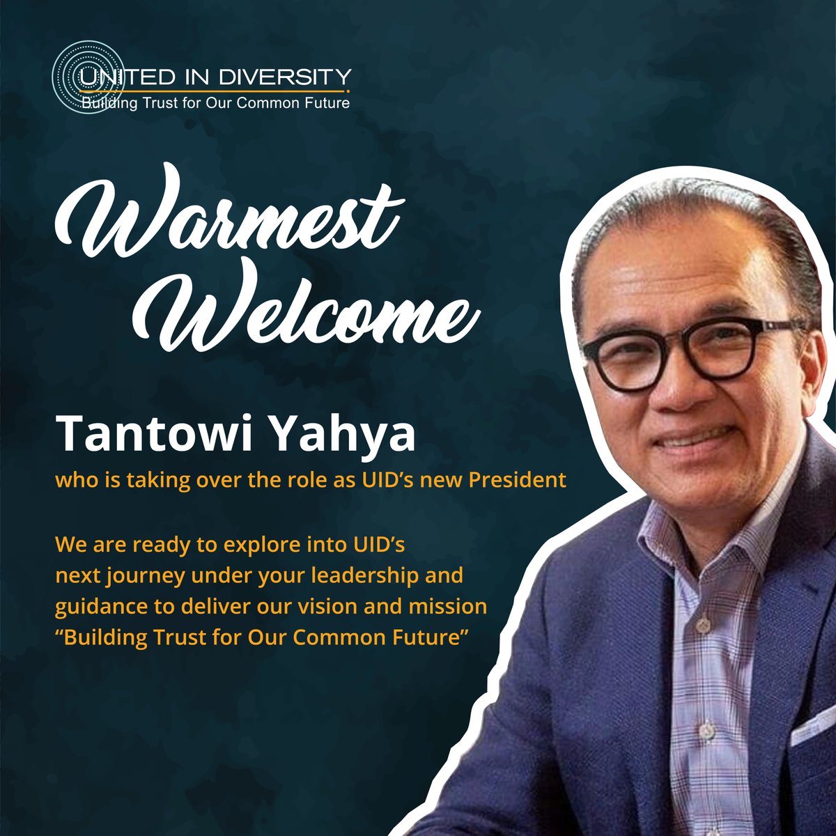 uidindonesia's tweet photo. Welcome aboard Pak Tantowi Yahya😊
It’s an honor that you have decided to join us. We truly believe that United In Diversity will do better under your supervision.
#uidindonesia
#Uidbali
#unitedindiversity https://t.co/HFyNFqmyHR