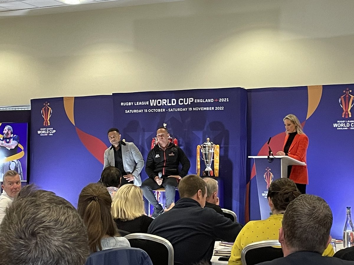 🏉 Fantastic to be in attendance at the @RLWC2021 Host Impact Day at <a href="/LSV08/">Leigh Sports Village</a> listening to <a href="/Jason15Robinson/">Jason Robinson</a> &amp; Adrian Lam talk about their careers and hearing the legacy the 3 World Cup Tournaments will leave in the Town &amp; across the North West.
#inclusion 
#RLWC2021
<a href="/PremSport_BLWW/">Premier Education - NW</a>