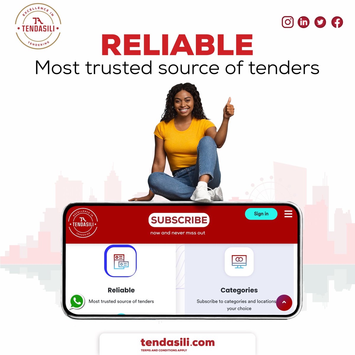 Tendasili1's tweet photo. The gap that existed between you and legitimate tenders is now bridged. Receive tender notifications from the most RELIABLE source of tenders online.
Visit https://t.co/hMJMXlTfsm and get started today!
#kenyantenders #tendasili #tendersinkenya #tendernotifications https://t.co/zuuAc3I2Ou