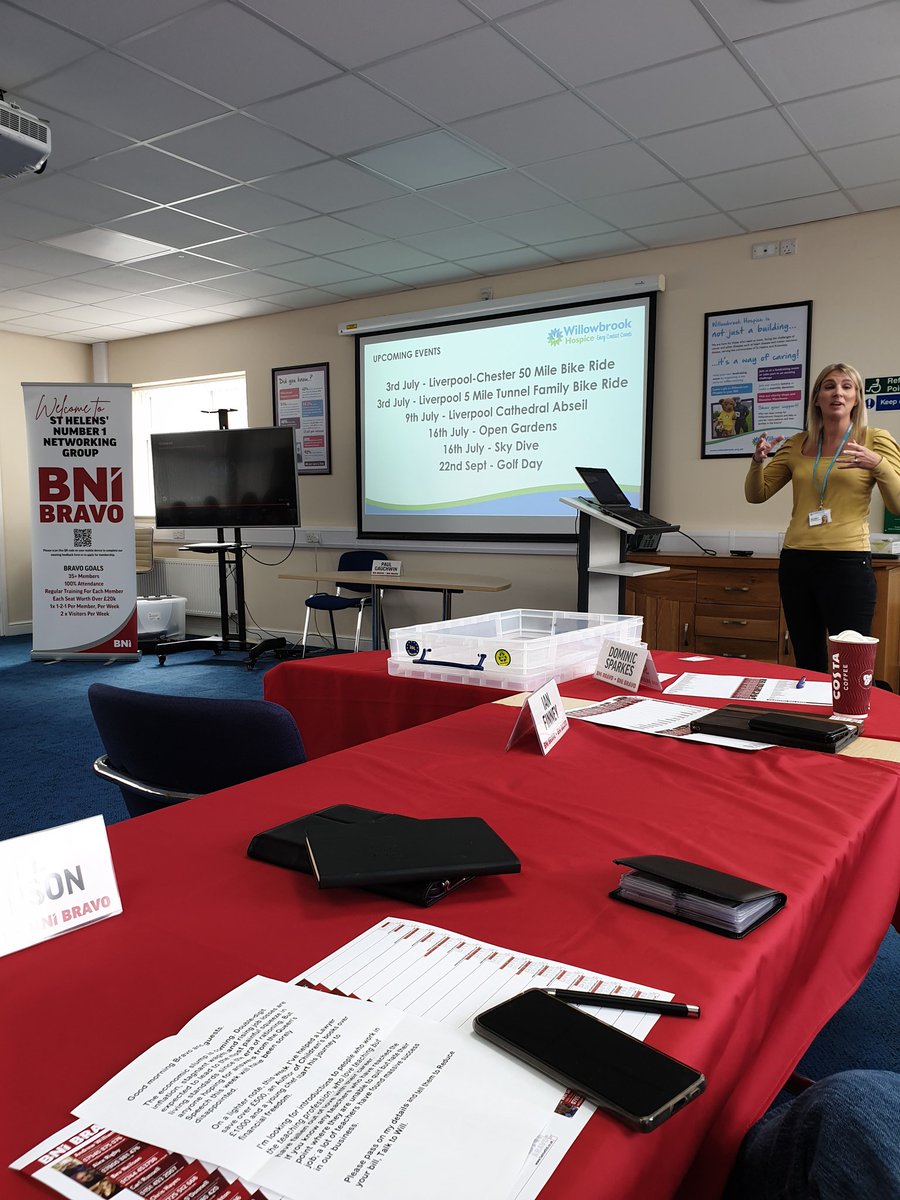 BNIStHelens's tweet image. Great presentation this morning from Bev of Willowbrook Hospice. A very powerful and moving presentation but showing the truly great work the charity offer.

If you would like to reach out and help we can put you in touch.