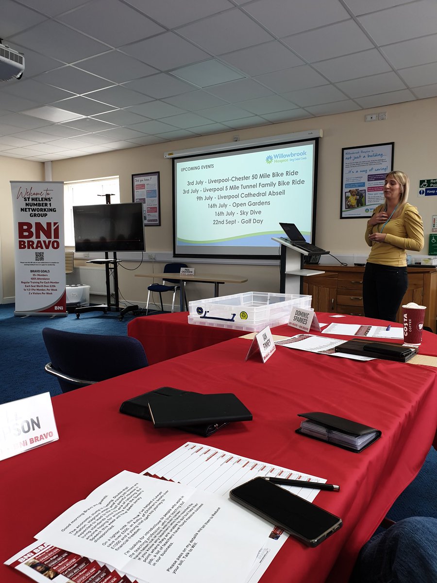 BNIStHelens's tweet image. Great presentation this morning from Bev of Willowbrook Hospice. A very powerful and moving presentation but showing the truly great work the charity offer.

If you would like to reach out and help we can put you in touch.