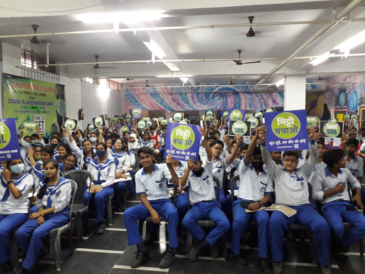 LpsSec9's tweet photo. Today, on Friday, 13th May, 2022, Lucknow Public School, Sec-9 Vrindavan Yojna Branch, welcomed people from Isha Foundation to enlighten the students about Saving the Soil.
#nationaltechnologyday2022
 #admissionsopen #admissions2022 
 #OnlineAdmissions #onlineclasses https://t.co/7hpIMIR0Q3