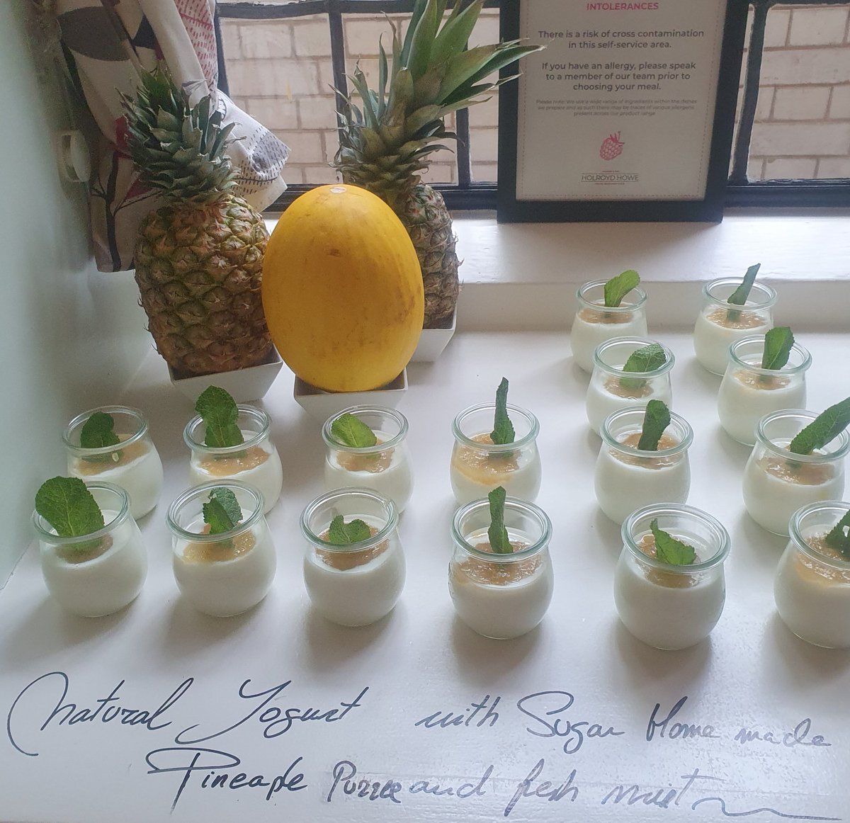 HoweChoir's tweet image. Yogurt station.