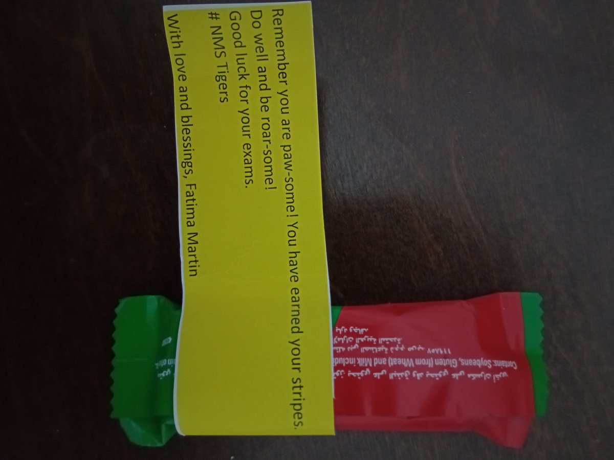 Sohan Prasad (@sohanprs) on Twitter photo Today's morning just got better. Was waiting at my exam center, when I was handed this treat with a motivating message from our Principal <a href="/Fatima_Martin/">Fatima Martin</a>! Myself and all my peers were expressing how grateful we were to have been <a href="/gemsnms_alkhail/">GEMS NMS Alkhail</a> for these years. 😊#GoodDay Today's morning just got better. Was waiting at my exam center, when I was handed this treat with a motivating message from our Principal <a href="/Fatima_Martin/">Fatima Martin</a>! Myself and all my peers were expressing how grateful we were to have been <a href="/gemsnms_alkhail/">GEMS NMS Alkhail</a> for these years. 😊#GoodDay