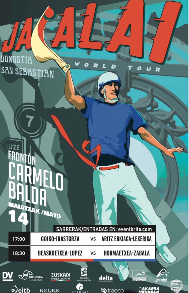 El torneo va a empezar este sábado 14 mayo con un plato fuerte, el partido entre Goikoetxea-Irastorza 
Aritz Erkiaga-Lekerika, seguido por Beaskoetxea-López 
Hormaetxea-Zabala
<a href="/Jai_Alive/">Jai Alive</a> <a href="/JaiAlaiNews/">Jai Alai League</a>