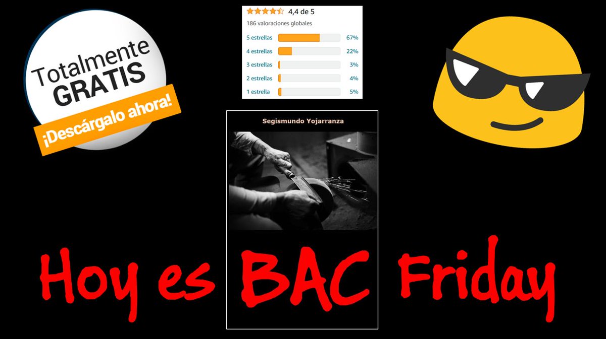 Ha llegado el día en el que puedes descargar uno de mis libros gratis, una de las novelas con mejor valoración dentro de su categoría. 
Por lo visto, hay lectores que piensan que escribo mal muy bien.

amazon.es/dp/B0712537KW

#gratis #libro #novela #ebook #BAC #Yojarranzers