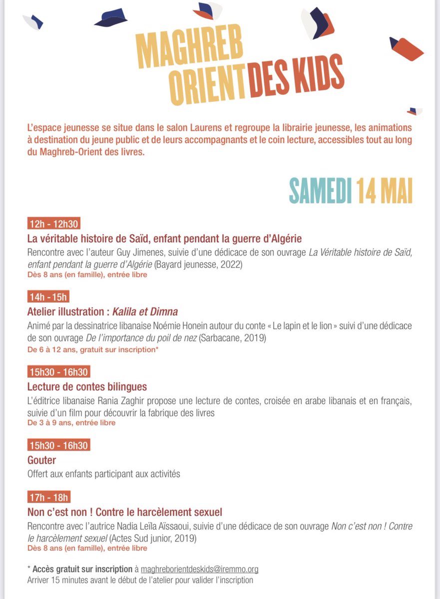 MALAC91300's tweet photo. Retrouvez *MALAC au MAghreb ORient des kids 2022*

Atelier découverte de l’alphabet arabe !

Réservez votre place* ! c'est gratuit ;) pour ce dimanche de 15h30 à 16h30 à Paris !

*Pour réserver il suffit d'envoyer un mail à maghreborientdeskids@iremmo.org*
@IiReMMO  @MODEL_Livres https://t.co/wH9tqDFllA