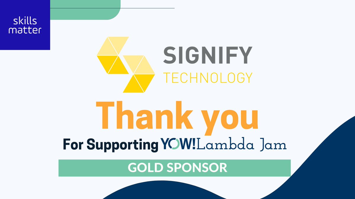 yow_conf's tweet photo. Thank you @Signify_Tech for joining us as a #YLJ22 GOLD Sponsor! 

They're a global hub for everything #FunctionalProgramming related. They secure life-changing jobs for Software Engineers. 

https://t.co/yt190LJ5rJ https://t.co/55vvTwBeOd