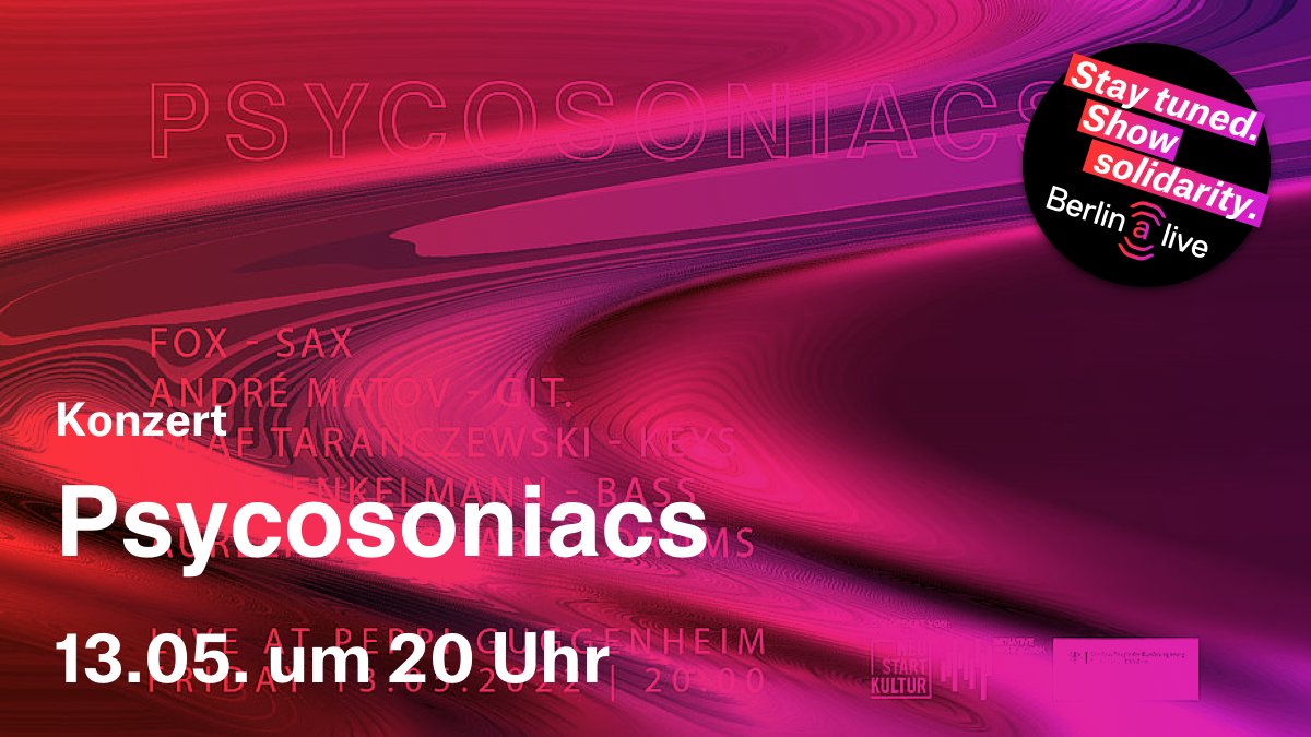 Psycosoniacs

Das Fender Rhodes der 70er zusammen mit Afro Funk Bass Grooves die mit den Drums wie eine gigantische Uhrwerkswalze. Den psychedelischen Analogsound der nicht anders als ENDKRASSGEIL bezeichnet werden kann.

Mehr Infos unter:
t1p.de/0wfgy