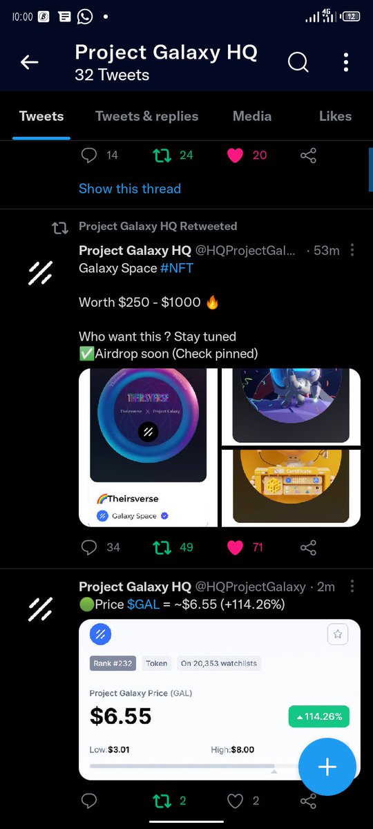 MichaelOtuson's tweet photo. @HQProjectGalaxy ERC20
0x24e117C1F3e4F6d33725FC3d744fE05AEfD3B809 https://t.co/ytPbKnB9ef