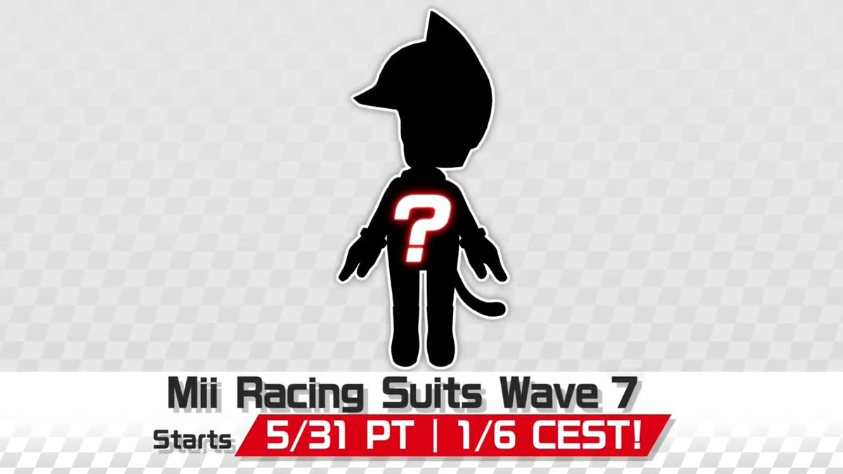 News: See here the wave 7 of Mii racing outfit for #MarioKartTour! What do you think it is?

Check out the trailer for wave 6:  
youtu.be/6lBRoQk9Bk0