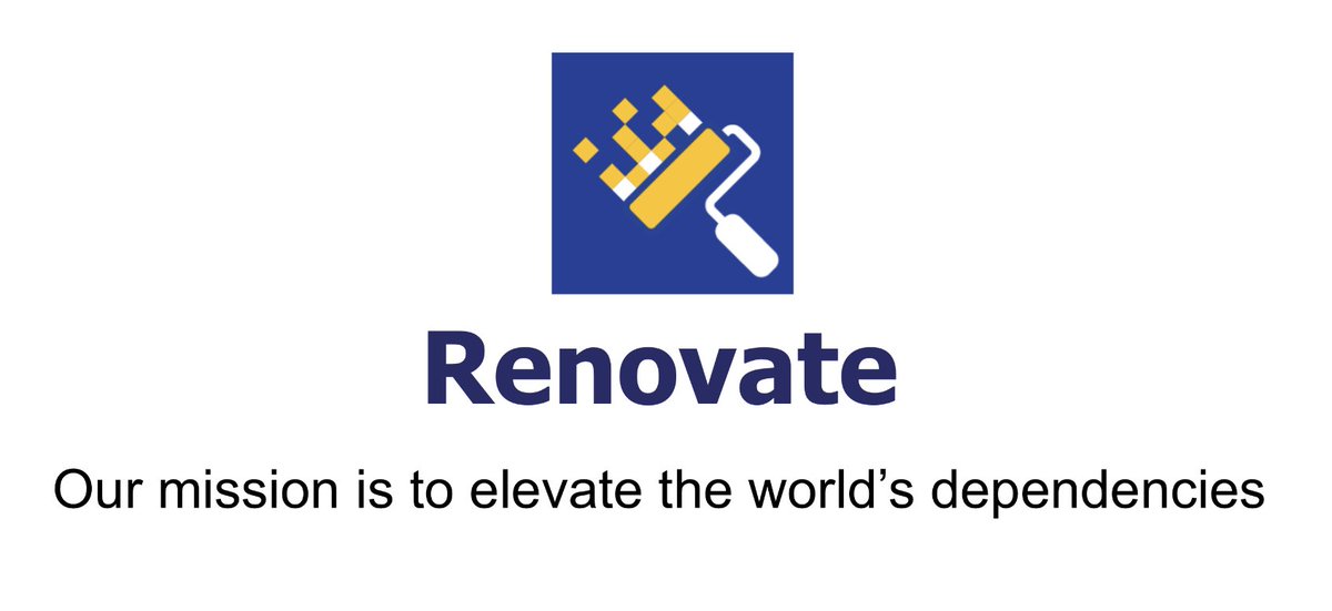 renovatebot's tweet photo. If we now have a theme song, perhaps time for a mission statement? #weupgrade https://t.co/BaenARy8jd