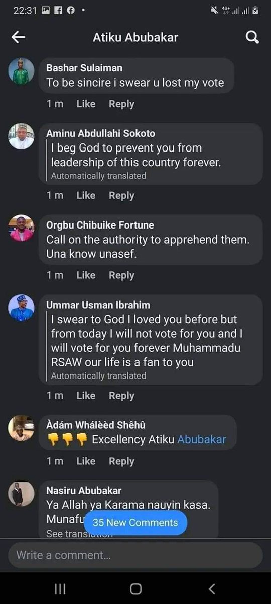 Collins87288382's tweet photo. SHOCKING!!! Presidential Aspirant Atiku makes U-Turn,quickly deletes his Facebook post condemning Deborah’s Killing after his Northern people threatened his 2023 ambition.
"Nothing wrong with Deborah's K!ll!ng". ~Atiku

Tenders Public apology in Hausa to Muslims over his FB post https://t.co/q7bUj02Tpb