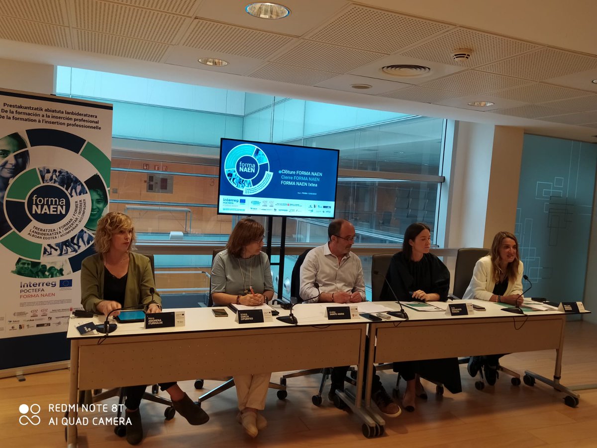 tknika's tweet photo. Poctefa 𝗙𝗢𝗥𝗠𝗔 𝗡𝗔𝗘𝗡 proiektuaren itxierako ekitaldia, gaur #FICOBA-n.
#FORMANAEN proiektua mugaz gaindiko ekimena da, eta mugaz gaindiko Euroeskualdean kontratatuak izango diren LH-ko ikasleen mugikortasuna eta lanbide-integrazioa sustatzea izan ditu helburu nagusi. https://t.co/Xg7rh6xEUR