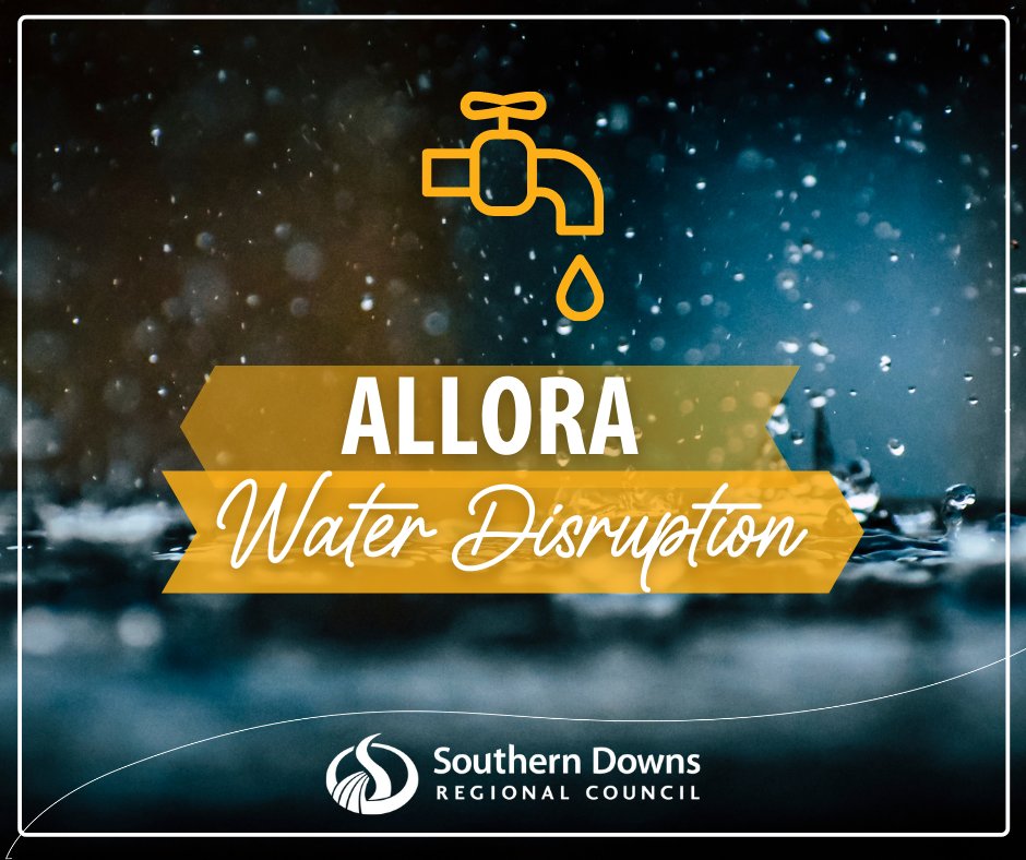 WATER MAIN BREAK ⚠️💧Council is aware of a water main break on the Warwick-Allora line and is currently investigating the cause. There is no immediate concern. Read media release 👉 bit.ly/3FJJb5K