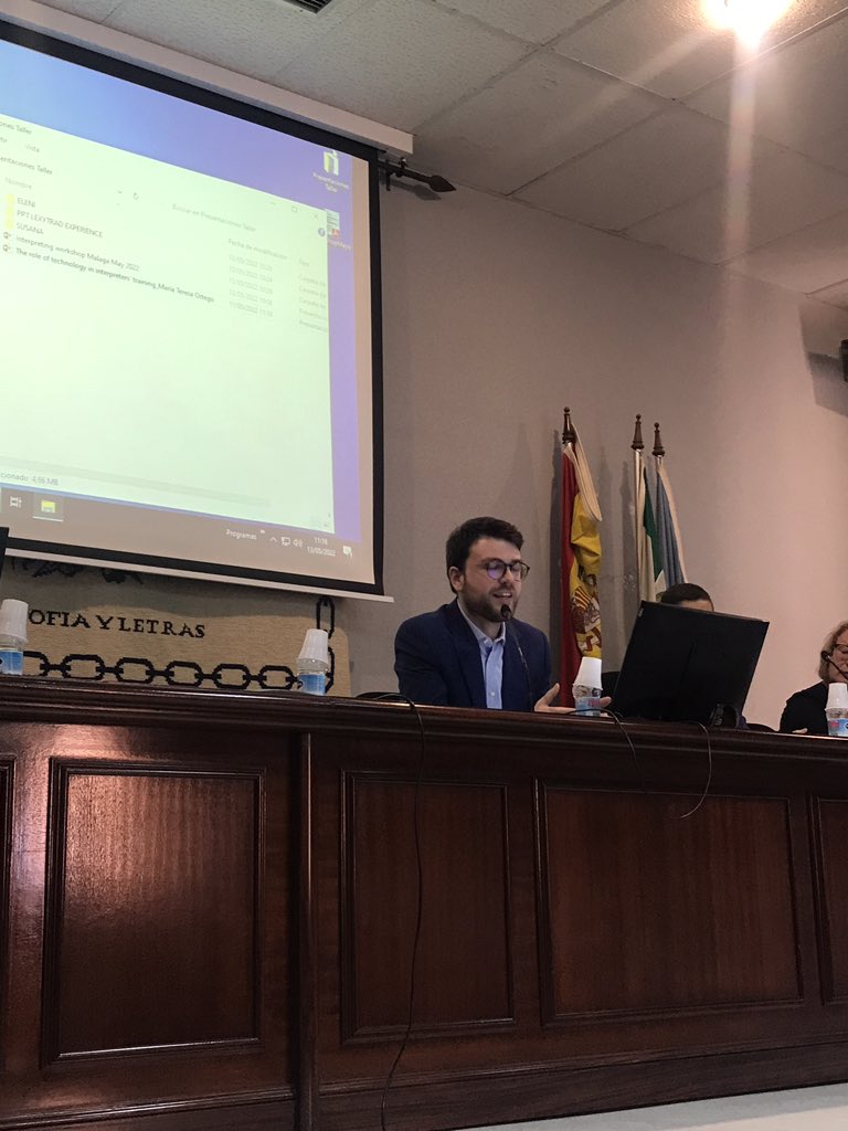 Eleni Zisi (@elenazissi) on Twitter photo <a href="/FrancescoSaina/">Francesco Saina</a> Talking about a 3-fold approach on interpretation technology in #1nt training: as a tool, as a subject, as an environment <a href="/FrancescoSaina/">Francesco Saina</a> Talking about a 3-fold approach on interpretation technology in #1nt training: as a tool, as a subject, as an environment