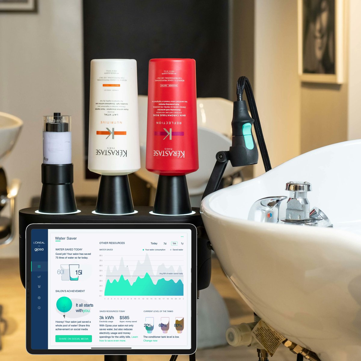 Reinventing the hair washing experience while reducing water consumption by more than 60%🚿 🙌 @LOrealGroupe and #Gjosa collaborate to shape the future of responsible beauty. Come to #VivaTech to know more about this sustainable innovation: L’Oréal Water Saver #BeautyTech