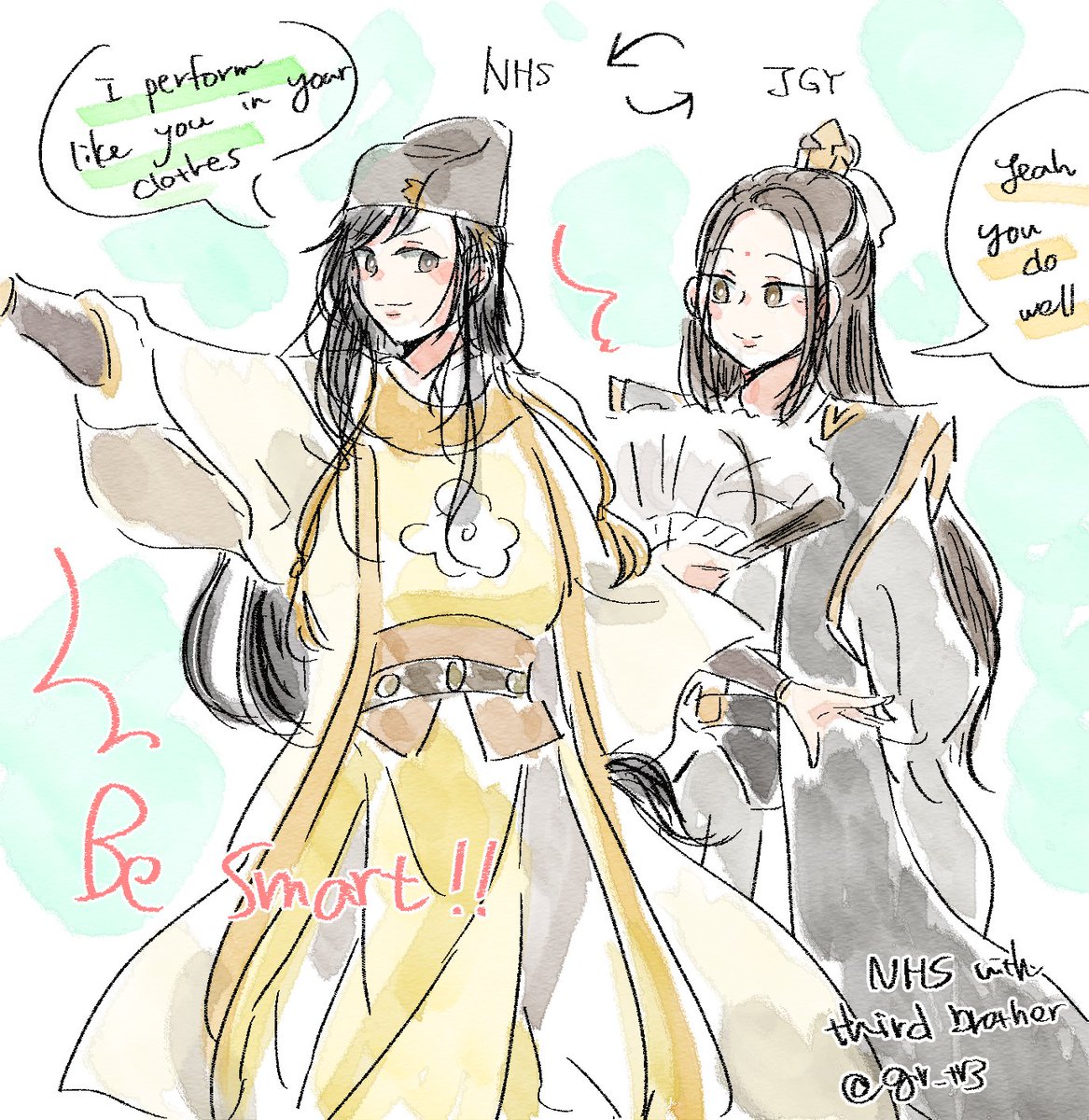 cloth exchenge (colored)
仲良し

#NHS #JGY #MDZS 