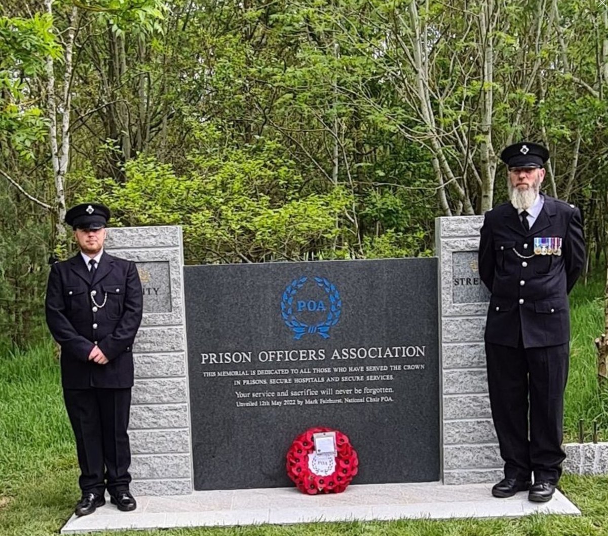 During a visit to the National Memorial Arboretum, two of our officers took the time to be part of the dedication and unveiling of the POA memorial for all prison staff who have been lost and served within the armed forces. Well done both