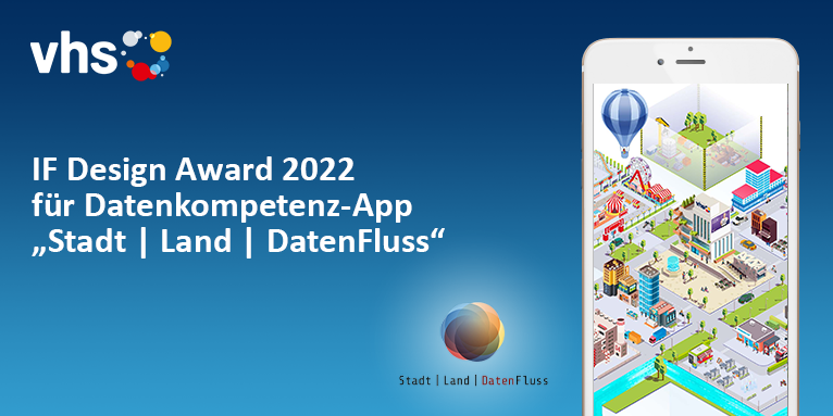 Unsere Lern-App „Stadt | Land | DatenFluss“ hat den begehrten <a href="/iFDESIGNAWARD/">iF DESIGN</a> 2022 gewonnen. Mehr über die App in unserer Meldung: ➡️vhs.link/VgqMbX #Datenkompetenz #Digitalisierung