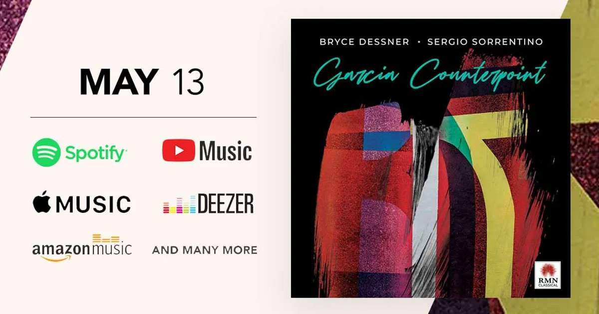 Sergio Sorrentino – Bryce Dessner’s “GARCIA COUNTERPOINT” is NOW OUT! 

Written by Dessner to celebrate Grateful Dead’s guitarist Jerry Garcia  
Performed by talented contemporary specialist Sergio Sorrentino. 

PLAY IT NOW!! https://t.co/eWDNW8tCVN https://t.co/lWcIK9jEgQ