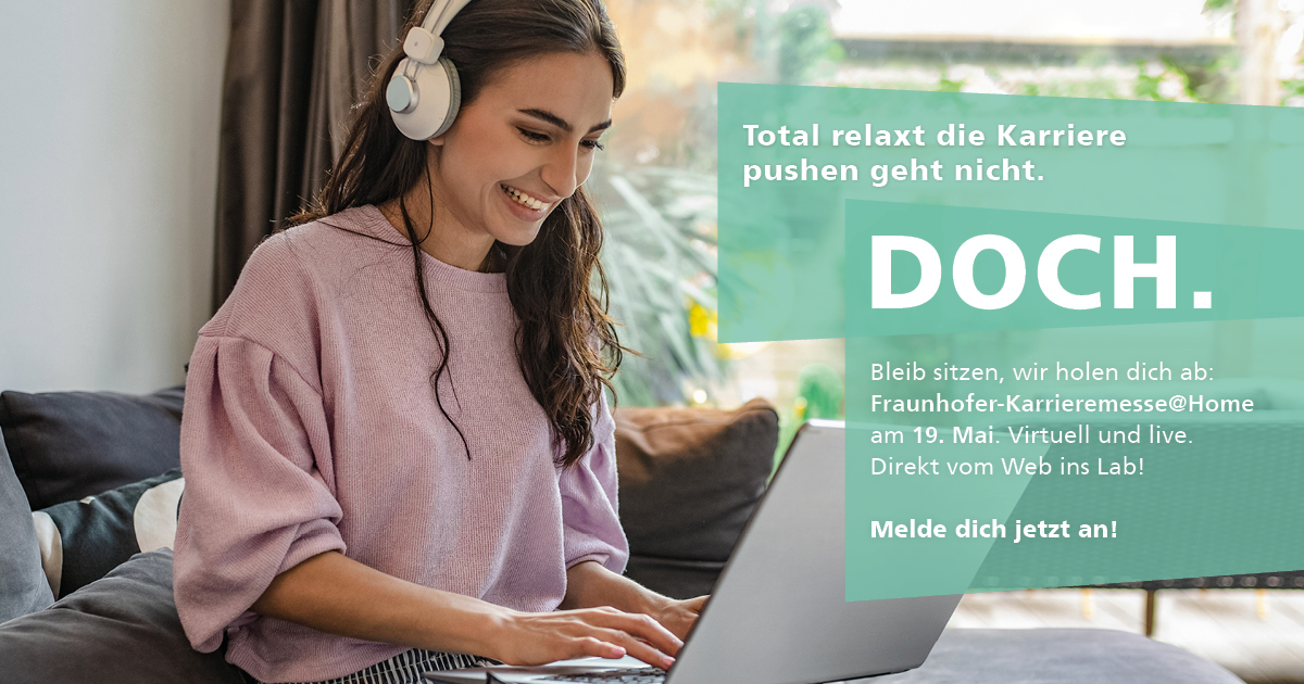 FraunhoferIESE's tweet photo. Herausfinden, welche #Karriere wirklich passt! – Diese Chance bieten wir allen interessierten #Studis, #Absolvent*innen, #Berufseinsteiger*innen und #Professionals bei der digitalen @Fraunhofer-#Karrieremesse am 19.5.!
Find us @FraunhoferIESE-CareerBooth: https://t.co/7pUEFjr0Wx https://t.co/IWJqRy6wcg