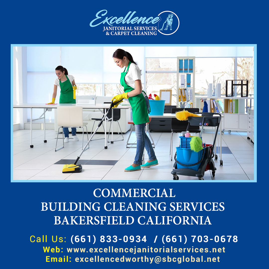 Make a good first impression in front of your clients by getting commercial janitorial service in Bakersfield, California from Excellence Janitorial Services & Carpet Cleaning. We use only the latest and most effective cleaning tools and supplies.
#carpet 
excellencejanitorialservices.net