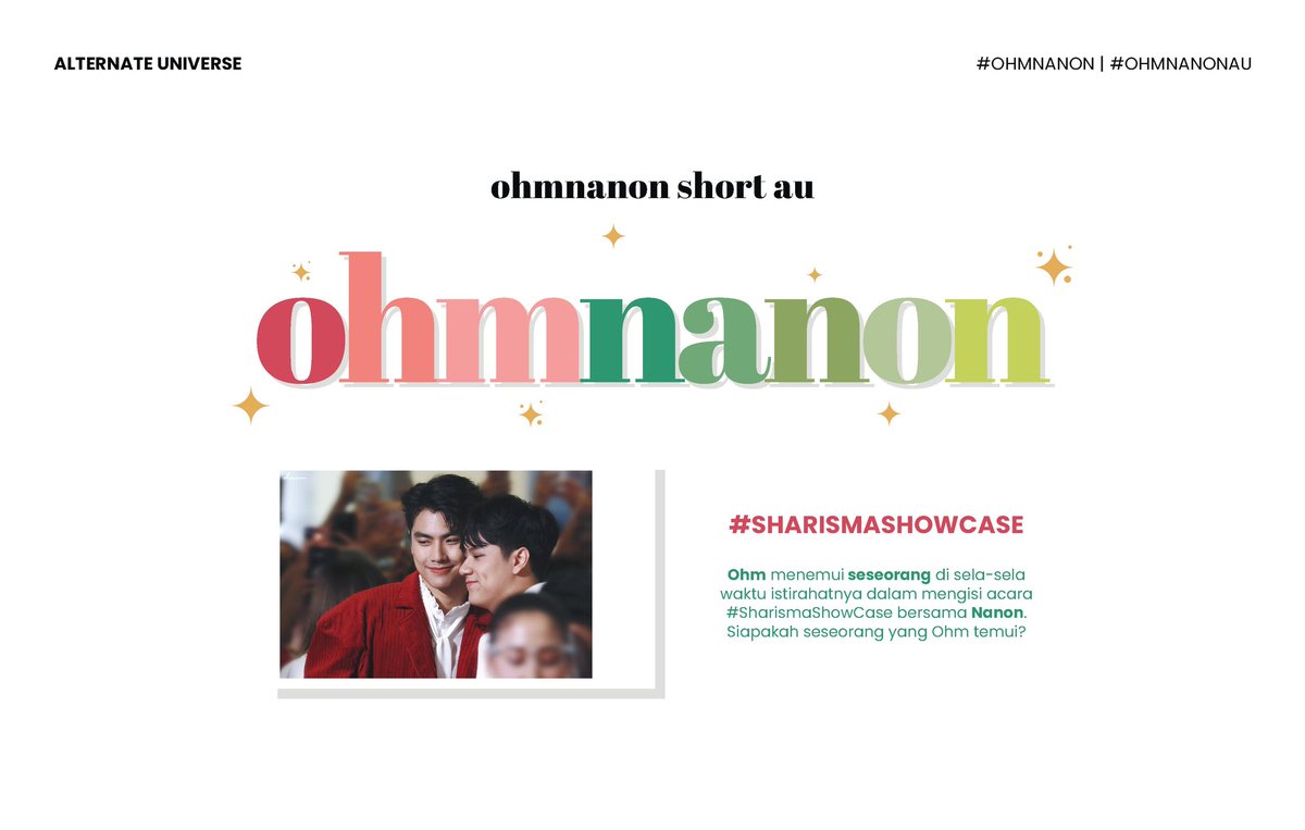 ohmxnanon's tweet photo. 🌻 #OHMNANON #OHMNANONAU #OHMNON | OHMNON SHORT AU 🌻
— Ada seseorang yang Ohm temui di balik toilet disela-sela acaranya bersama Nanon. Siapakah ia? ❤💚 https://t.co/HUfirDkywb
