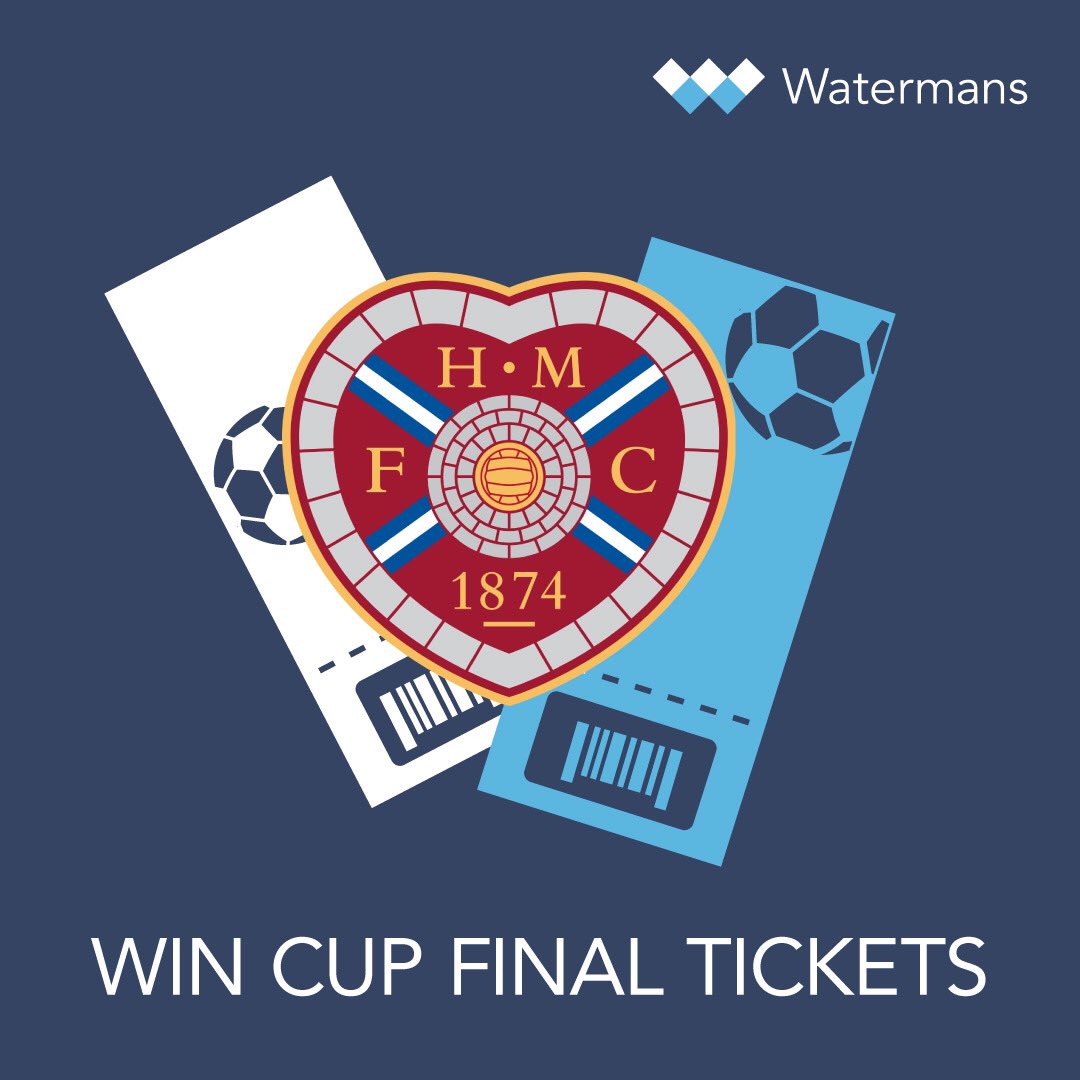 watermans__'s tweet photo. Jambos, still not managed to get your hands on tickets for the cup final? We might be able to help you out.

We are giving away a pair of tickets to one lucky @JamTarts fan. All you have to do is:

✔️ Follow us
✔️ Tag who you would take with you
✔️ Retweet 

Good luck 🤞🏼 https://t.co/yhzczeXTkH