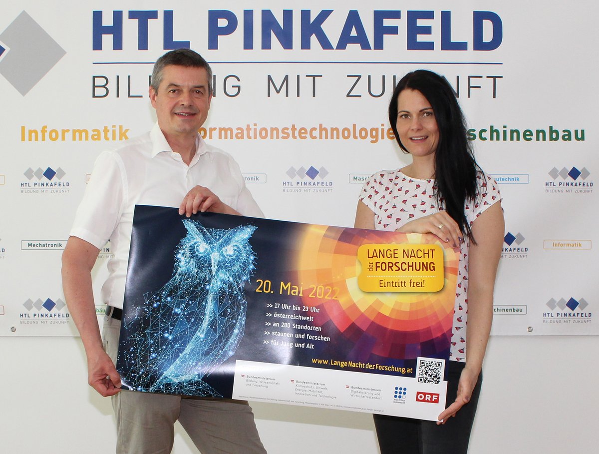 Am 20. Mai haben Kinder, Jugendliche und interessierte Erwachsene bei der „Langen Nacht der Forschung“ von 17 bis 23 Uhr in der HTL Pinkafeld die Gelegenheit, Forschung und Wissenschaft zu erleben. Der Eintritt ist an allen Standorten kostenlos! #lnf22 #langenachtderforschung