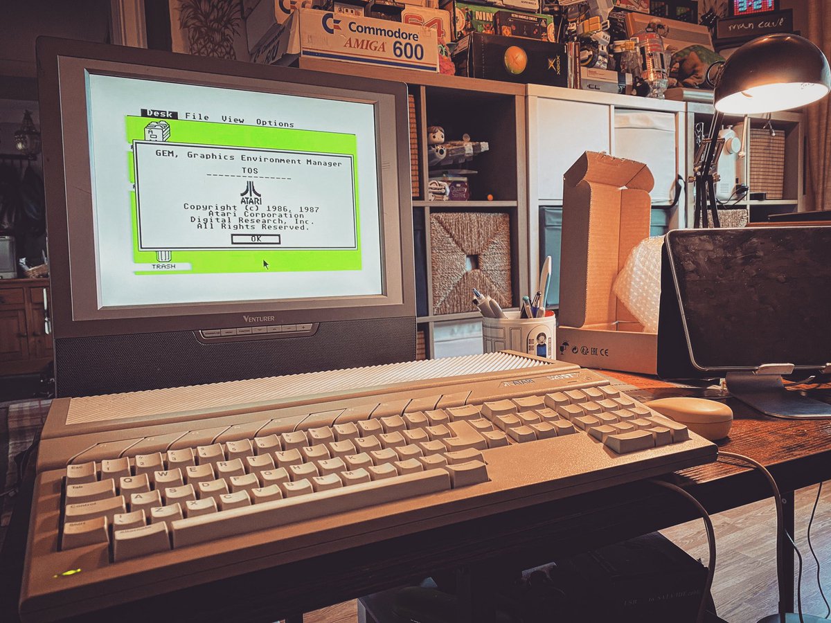 YorkshireTechy's tweet photo. The newest addition to my #retrocomputer collection is a machine I never had growing up, the #AtariST - Excited to play with this beauty :)
#retrogaming #retro #16bit #atari520stfm https://t.co/kbMSf0e6Vr