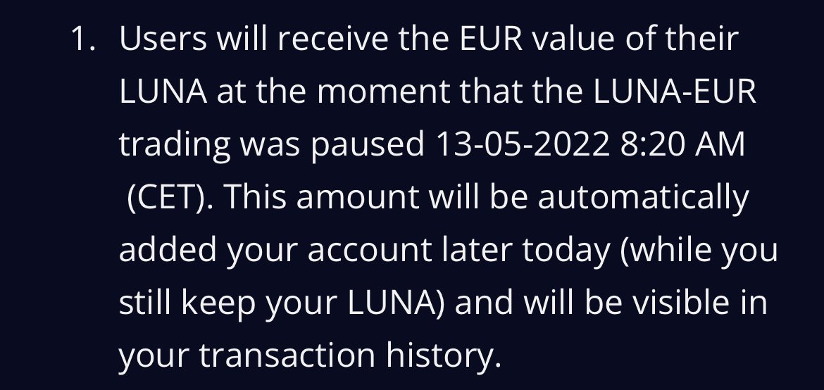 alex_van_dijk's tweet photo. Sad and funny. @bitvavocom will "compensate" me for $LUNA after my 50k euro became 50 euro 😭 3 zeros don't matter eh? Thank you though! https://t.co/i7jPqetRYy
