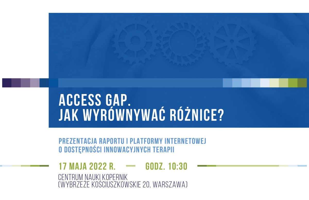 ❗Już w najbliższy wtorek –1️⃣7️⃣.05 zapraszamy na prezentację raportu #AccessGap i pierwszej platformy internetowej prezentującej dane na temat dostępności pacjentów do innowacyjnych terapii w ujęciu kluczowych dla opieki zdrowotnej chorób onkologicznych, rzadkich i przewlekłych.