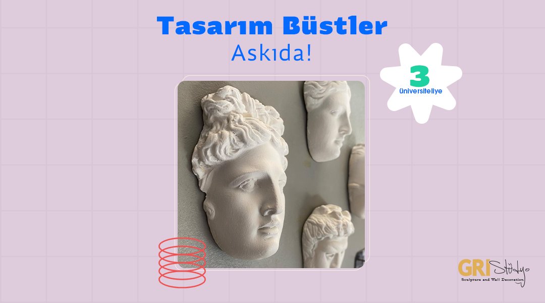 askidanevar's tweet photo. Askıda Gri Stüdyo desteğiyle “Tasarım Büstler” var! RT'leyen 3 üniversiteliye hediye! Detaylar: https://t.co/5p6aAVVzCO https://t.co/M1sMHH8BB3