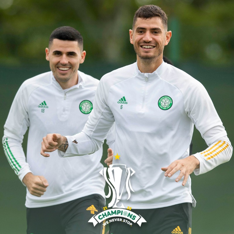 CelticFC's tweet photo. ⚡️ Invincibles
✅ Double Treble Winners
✅ Treble Treble Winners
✅ Quadruple Treble Winners
🏆 #cinchPrem Champions

#CelticFC can announce that Tom Rogic &amp; Nir Bitton will be leaving the club after nearly 10 years in Paradise.

Good luck Tom &amp; Niro from everyone at #CelticFC!🍀