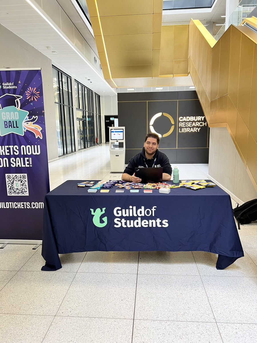 Doing a Guild outreach stall in <a href="/UoBLibServices/">UoB Library Services</a> main library today- nothing to fill out just come and say hello 👋🏾