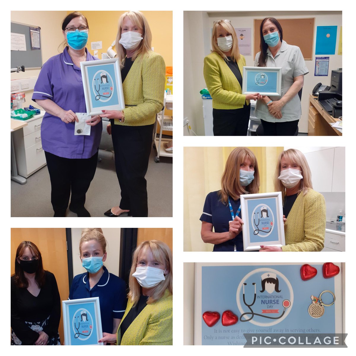 To celebrate #InternationalNursesDay key rings and chocolate hearts were presented to our fantastic nursing team who work in our Extended Access service. #BestOfNursing 💙