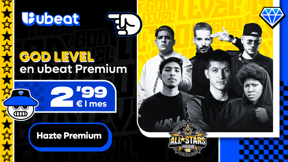 UBEAT's tweet photo. ATENCIÓN 🚨 ¡Ahora puedes ver toda la @GodLevelOficial haciéndote Premium💎 por solo 2,99€! ✨ #GodLevelubeat
Mírala aquí ▶ https://t.co/eCMmiKqQdU https://t.co/FJIJmdOSwI