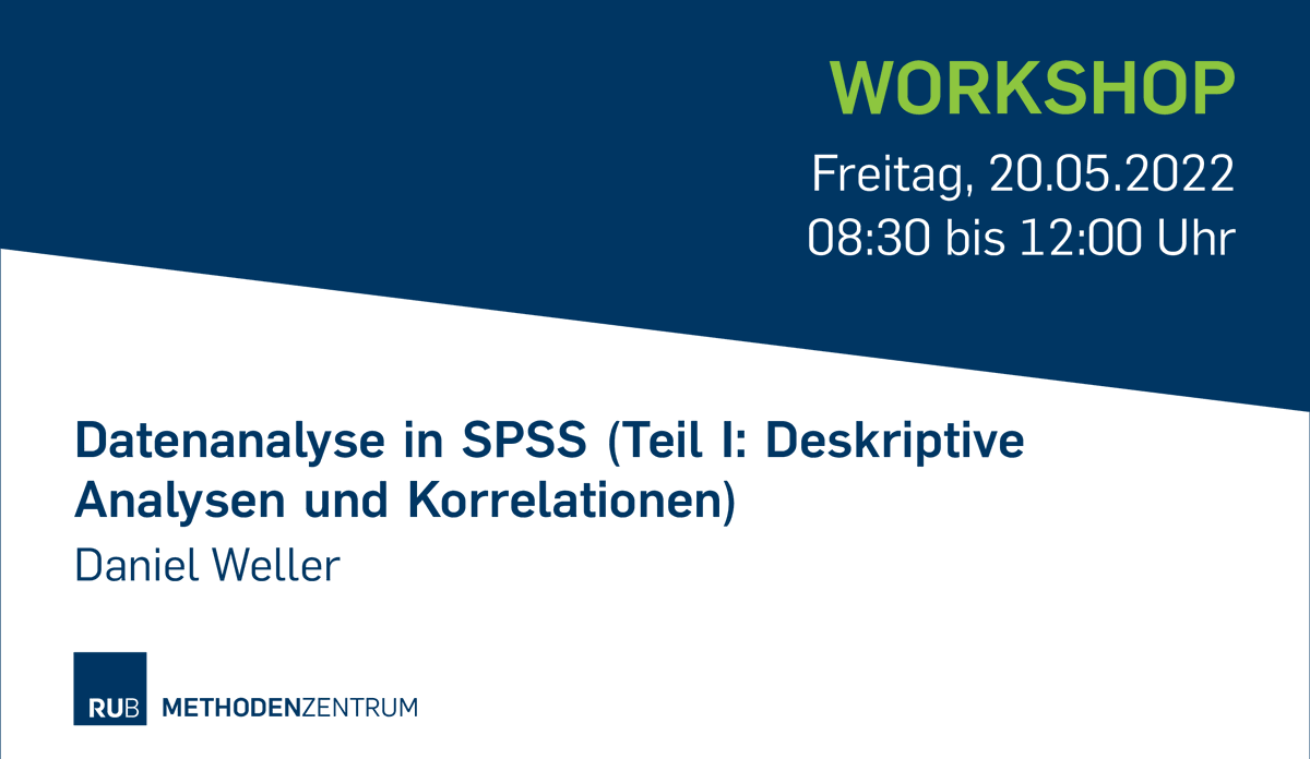 methoden_rub's tweet photo. Datenanalyse in SPSS (Teil I: Deskriptive Analysen und Korrelationen) (Freitag, 20.05.2022 08:30 bis 12:00 Uhr)
https://t.co/IV9X85f5V8
#methodenzentrum #rub #spss #workshop https://t.co/TsatNB3Ig8