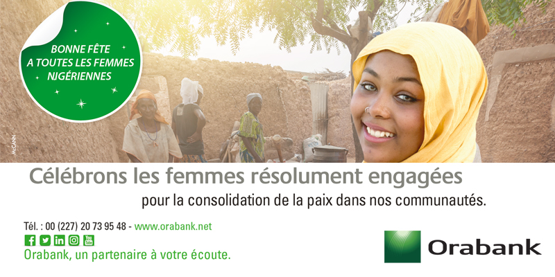 Orabank souhaite une bonne fête à toutes les femmes nigériennes. 

#Orabank #Niger