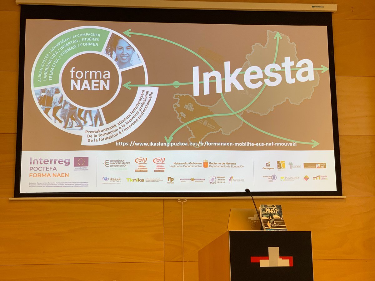 ikaslangipuzkoa's tweet photo. @ikaslangipuzkoa Poctefa-#Formanaen jardunaldian, ikasleen Sensibilizazio ekintzen memoria aurkezten. Gida-weba martxan jarri du Euskadi-Nafarroa-Akitania berriaren artean mugikortasuna sustatzen. https://t.co/stMB9BbQXg https://t.co/5cvBENzTaO