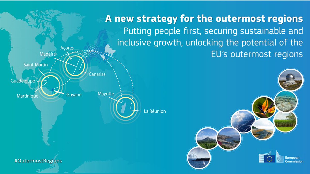 The <a href="/EU_Commission/">European Commission</a>'s renewed strategy for the EU's #outermostregions puts people first and unlocks their potential, providing for strong support to develop a sustainable #blueeconomy.

🔗europa.eu/!NXkqtM

#BeGreenGoBlue #EMFAF