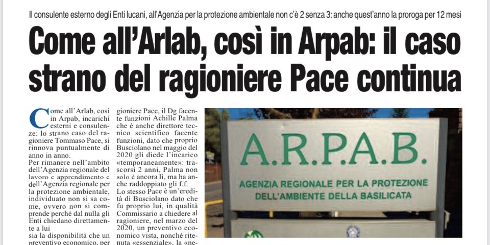 dukana2's tweet photo. Milioni per consulenze nei carrozzoni fossili #Arlab e #Arpab #Basilicata 👇per non fare mai un controllo sui disastri dei criminali petroliferi 😡👇 https://t.co/LMeYUKNvY9