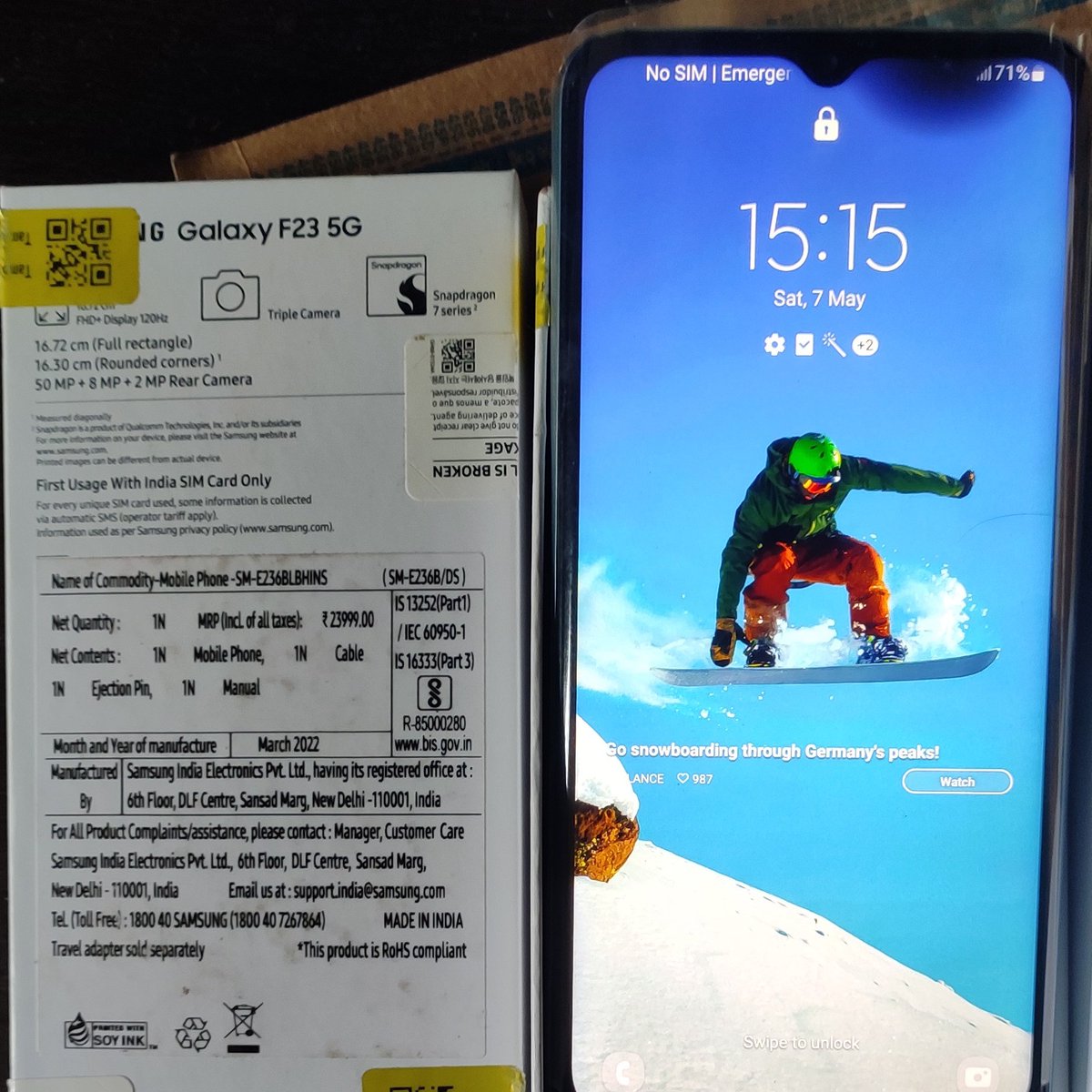 Mitzrr7's tweet photo. @Flipkart @flipkartsupport @SamsungMobile @consumercourtt
Having a terrible experience. I bought a samsung galaxy F23 having a fault display. For the past 11days i been trying to get a replacement now its rejected multiple times&amp;resolved by troubleshooting #cheated #bigsavingdays https://t.co/nk8SnrY9lw
