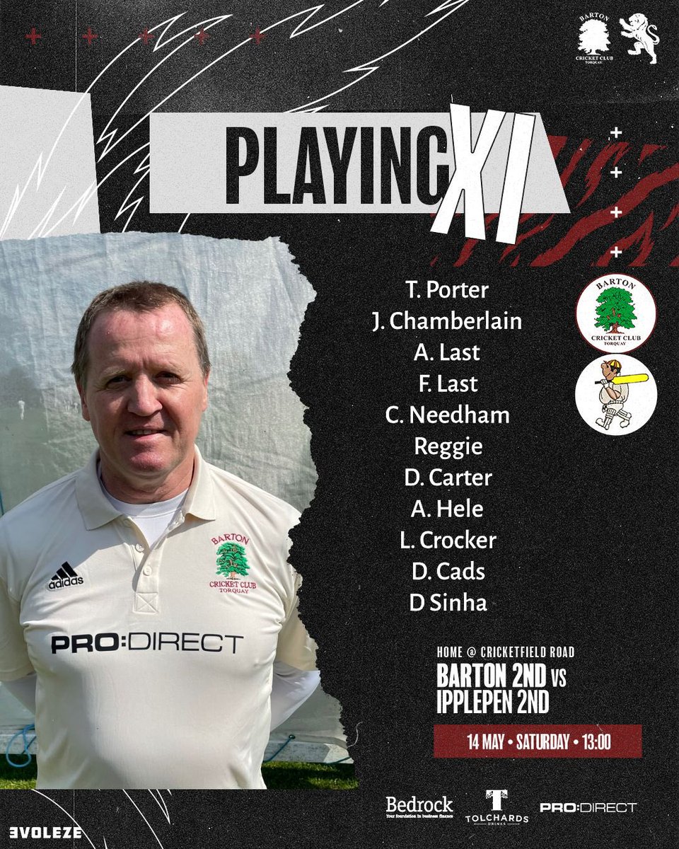 🚨 TEAM NEWS 🚨 
The 2nd XI look for back to back wins as they play their first home game of the season. Go well gents l!!
<a href="/SportSouthDevon/">SportSouthDevon</a> <a href="/swsportsnews/">South West Sports News</a> <a href="/DevonCricket/">Devon Cricket Foundation</a> 
🆚 <a href="/penscricket/">Ipplepen CC</a> 
📍 Cricketfield Road 
⏰ 13.00
🏆 <a href="/DevonCricketLge/">DevonCricketLeague</a> 
#UTB #OneClub