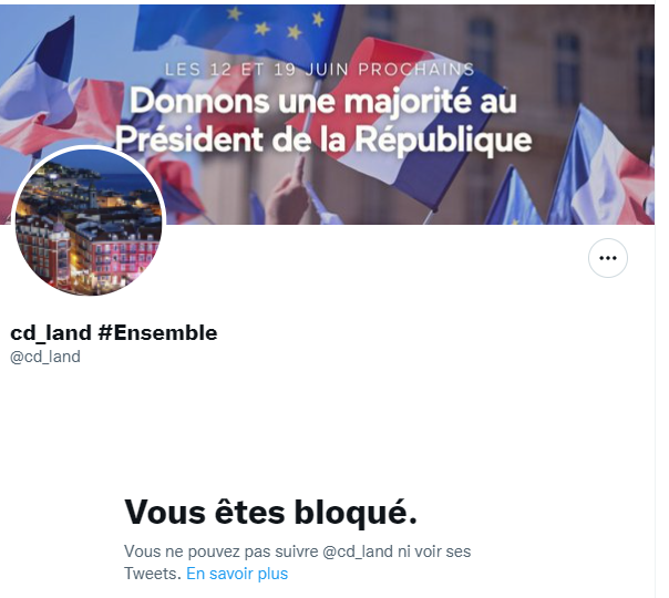 elea_center's tweet photo. @cd_land @JeanCASTEX @EmmanuelMacron Bon, forcément, la vérité, ça fâche... surtout quand on refuse de la voir. Pour éclaircir mon propos, voici le tweet qui vient de disparaître, et voilà comment on on traite ceux qui ne font rien d'autre que restituer un message original : MENSONGER !
https://t.co/Tn0BtiCwvw https://t.co/qta27EqCLD